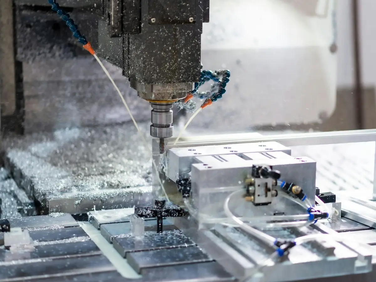 Máy phay CNC cũ gia công chi tiết nhôm
